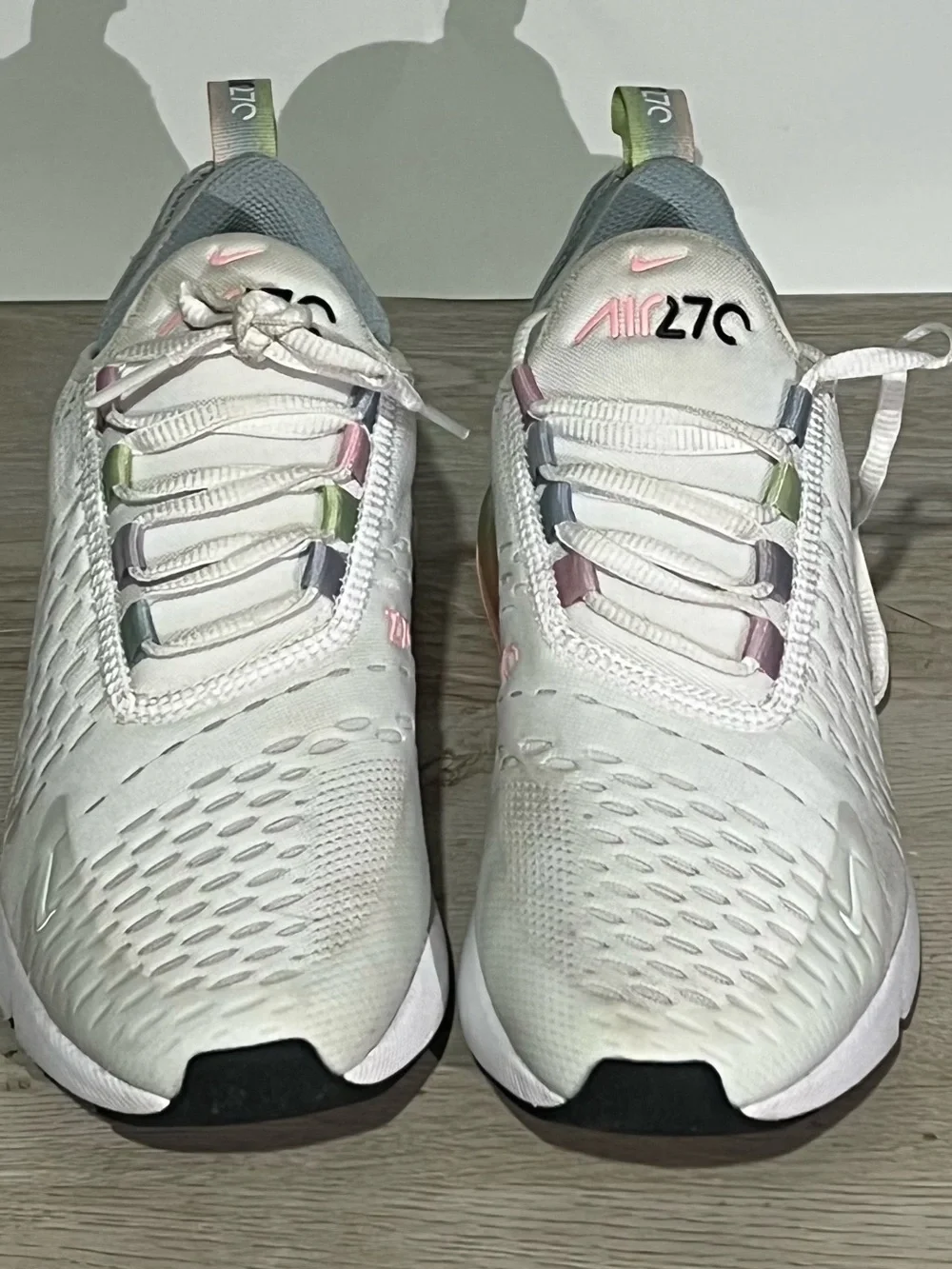 Nike Air Max 270 SE GS White Arctic Punch Multi-Color Size 5.5Y